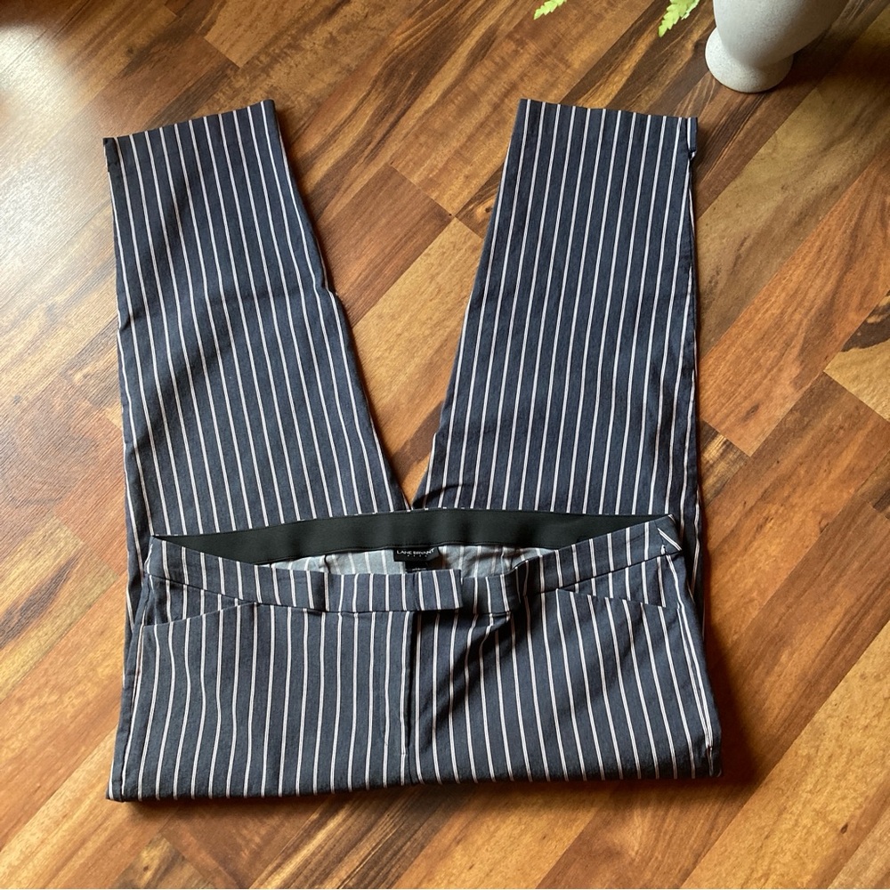 Lane Bryant Size 24 striped ankle cut dress pants